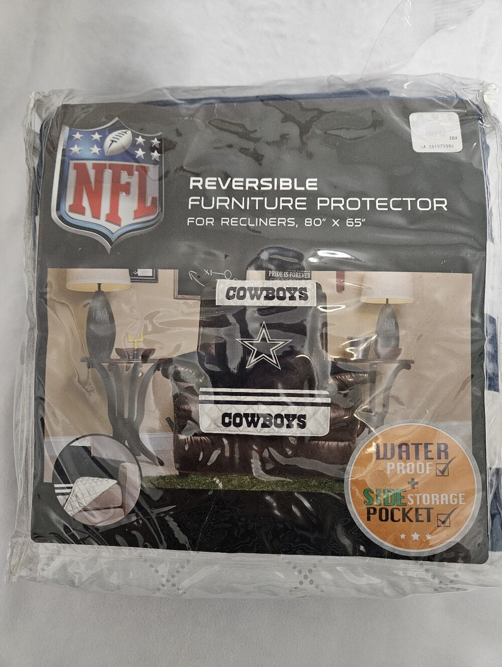 NFL Dallas Cowboys Reversible Furniture Protector - Black & White